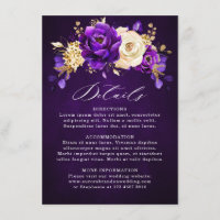 Detalhes Botânicos de Casamento Roxo Violeta Doura