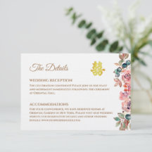 Detalhes chineses de casamento florais em ouro rús