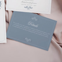 Detalhes Clássicos de Casamento em Azul Poeirento