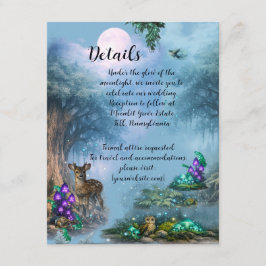 Cartão De Informações Detalhes Coleção de Casamento Elegância Bioluminos