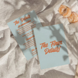 Cartão De Informações Detalhes Coloridos Sobre Casamentos Modernos De Di