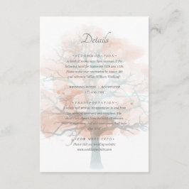 Cartão De Informações Detalhes da árvore nebulosa