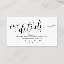 Detalhes da Celebração do Site de Casamento Bonito