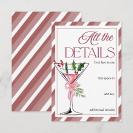 Cartão De Informações Detalhes da Festa de Fim de Ano Let's Jingle and M