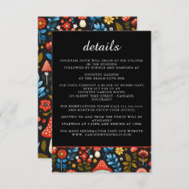 Cartão De Informações Detalhes da Floresta Cottagecore