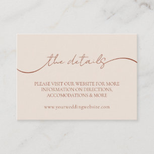 Cartão De Informações Detalhes da Mini Fotografia Terracotta da Caligraf