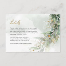 Detalhes da oval em folha de ouro botânico moderno