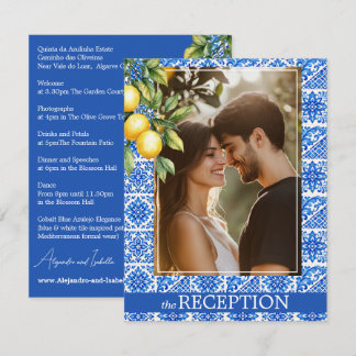 Cartão De Informações 💙🍋DETALHES DA RECEÇÃO Romance Azul & Limone