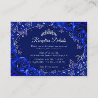 Detalhes da Recepção de Quinceanera Azul Real Prat