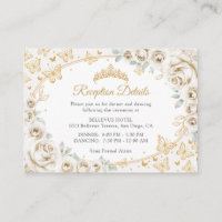 Detalhes da Recepção de Quinceanera Creme Dourado