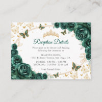 Detalhes da Recepção de Quinceanera em Verde Esmer