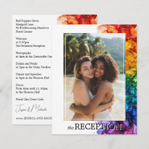 Cartão De Informações Detalhes da RECEPÇÃO LGBTQ Pintado com Amor