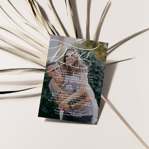 Cartão De Informações Detalhes da Sobreposição de Fotografias Românticas