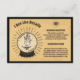 Cartão De Informações Detalhes da Tábua Espiritual Mística Gótica Bola d