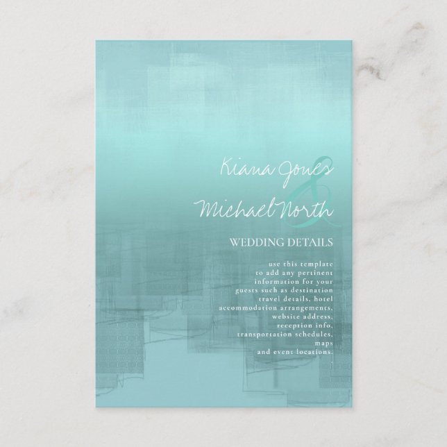 Cartão De Informações Detalhes das Reflexões de Aquarela ID774 (Frente)