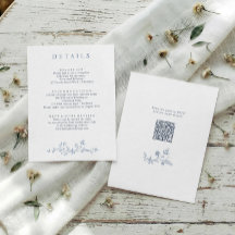 Detalhes de Casamento Azul Empoeirado Floral Franc
