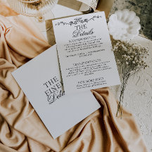 Detalhes de Casamento Boho Floral Preto e Branco E