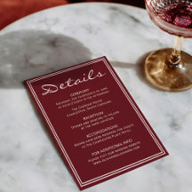 Detalhes de casamento chique e sofisticado em verm