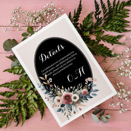 Cartão De Informações Detalhes de Casamento Clássico Clássico de Russo F