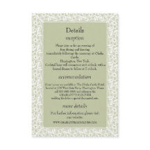 Detalhes de casamento clássico com renda verde sal