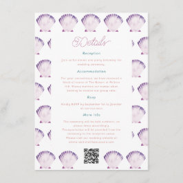 Cartão De Informações Detalhes de Casamento com Aquarela Caprichosa Subm