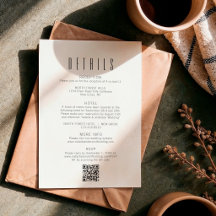 Detalhes de Casamento com Código Qr Minimalista Si