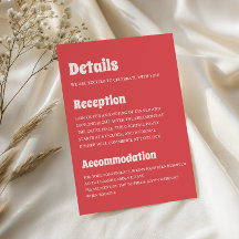 Detalhes de Casamento Coral Retro Moderno