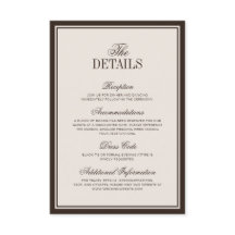 Detalhes de Casamento Creme Marrom Clássico Old Mo