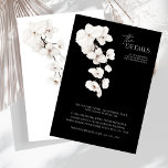 Cartão De Informações Detalhes de Casamento das Orquídeas Negras e Branc<br><div class="desc">Orquídeas Negras e Brancas Modernas Flores Detalhes de Casamento Cartões de Invólucro - Design Botânica Monocromática Elegante. Elevem sua celebração de casamento com nossos modernos cartões de detalhes de casamento preto-e-branco, com o alento eterno das orquídeas brancas. A design minimalista captura a elegância dessas flores, criando uma sofisticada obra-prima botânica....</div>