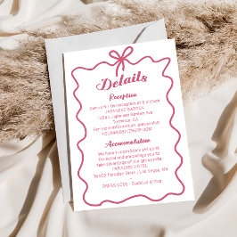 Cartão De Informações Detalhes de Casamento de Arco Desenhado à Mão