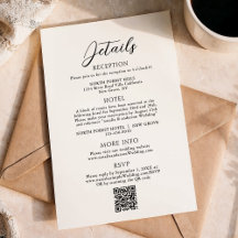 Detalhes de Casamento de Código Qr de Script Elega