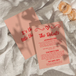 Cartão De Informações Detalhes De Casamento De Desenho De Mão Colorida R