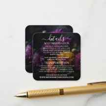 Detalhes de Casamento de Flores Coloridas Escuras