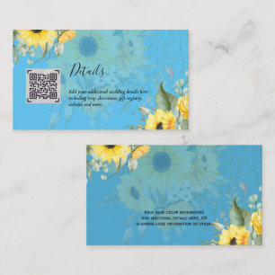 Cartão De Informações Detalhes de Casamento de Hotel RSVP RSVP de Código