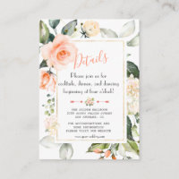 Detalhes de Casamento de Moldura Floral Coral de A