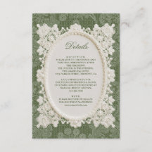 Detalhes de casamento de renda com toalhinha de ma