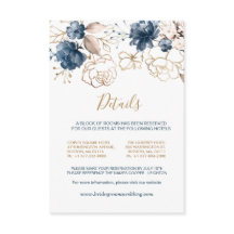 Detalhes de Casamento de rosas azuis e douradas do