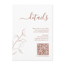 Detalhes de Casamento do Código QR Moderno Terraco