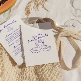 Cartão De Informações Detalhes de Casamento do Retro Imobiliário Moderno