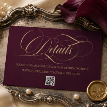 Detalhes de Casamento Elegante Borgonha