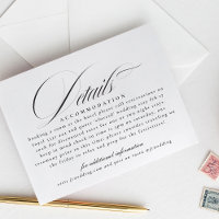 Detalhes de Casamento em Caligrafia Clássica Preto