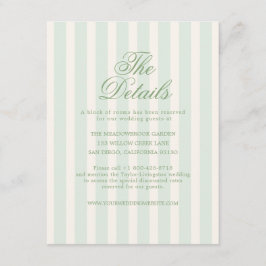 Cartão De Informações Detalhes de Casamento em Chinoiserie de Jardim em 