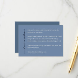 Cartão De Informações Detalhes de Casamento em Letra Script Manual