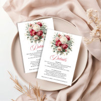 Detalhes de Casamento Floral Borgonha Botânico