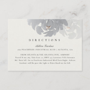 Cartão De Informações Detalhes de Casamento Floral Elegante Pintado à Mã