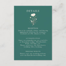 Detalhes de Casamento Floral Esmeralda Elegante