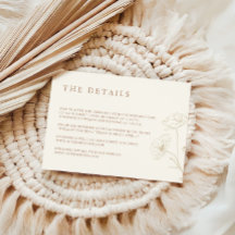 Detalhes de casamento floral marfim minimalista ta