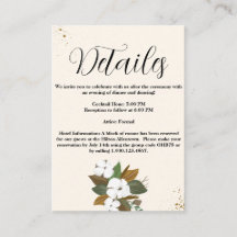 Detalhes de Casamento Floral Marrom e Creme Chic