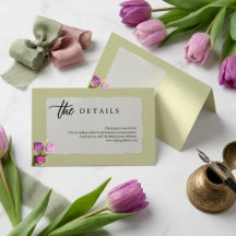 Detalhes de Casamento Floral Minimalista Verde Sal