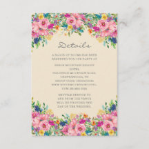 Detalhes de Casamento Flores Rosa Azul Amarelo Boh